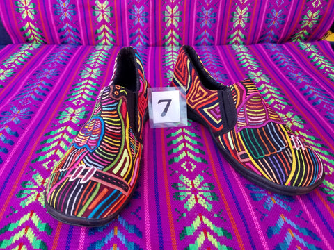 Boho Lace up Mola Shoes - Size 7 - Maracas – Kuna Prints Mola Shoes & Gypsy  Trunk Treasures by Mama Shaman